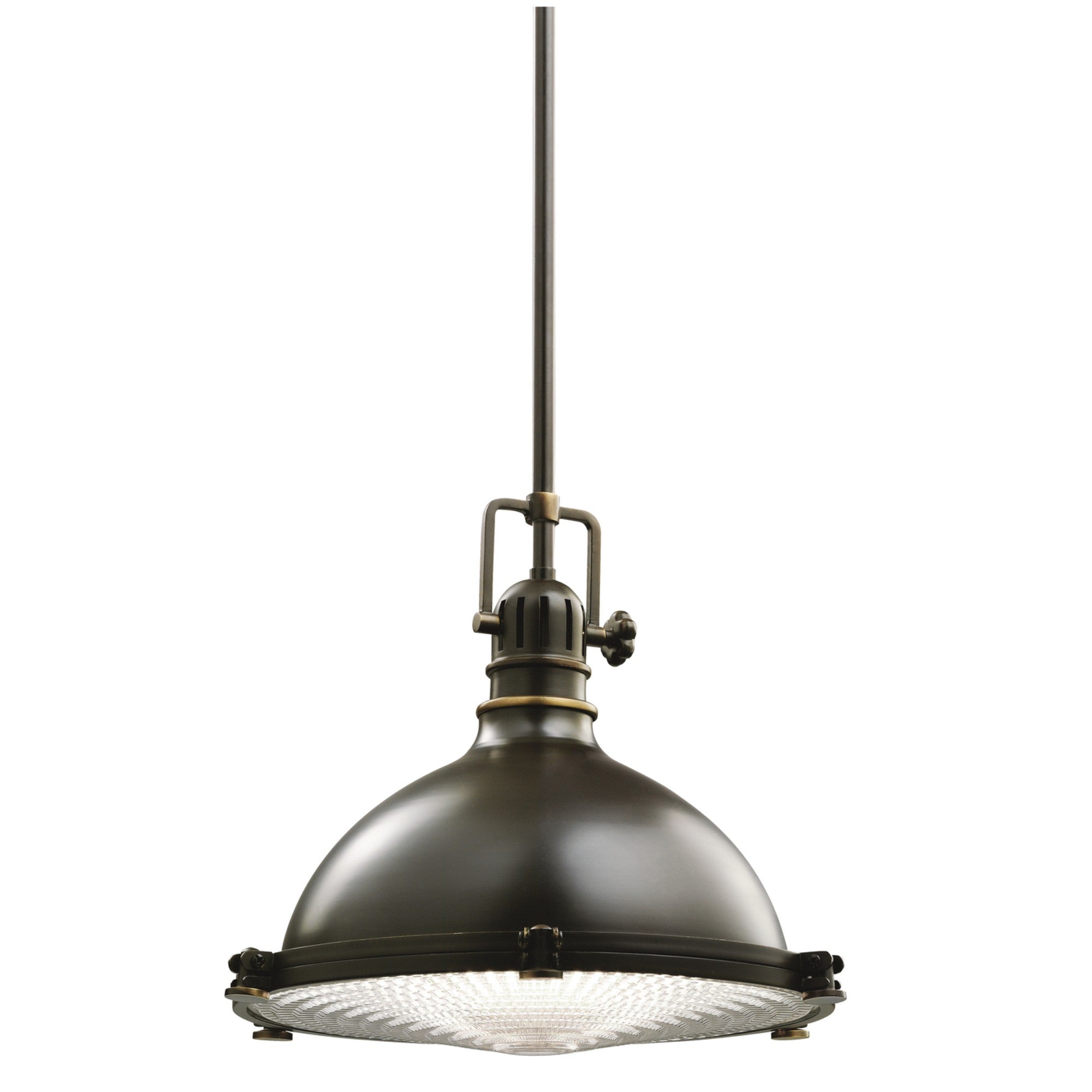 Hatteras Bay Pendant Light with Clear Fresnel Glass - Bees Lighting