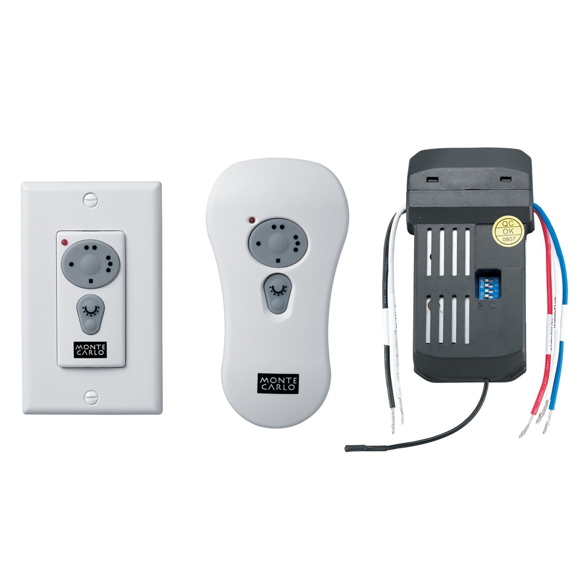 Visual Comfort 3-Speed & Light Dimming Hand-held Trasmitter or Wall Control, Battery Operated