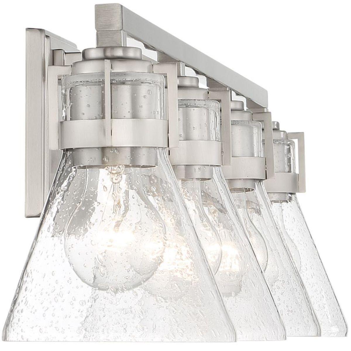 Chatham Square 33 in. 4 Lights Vanity Light Brushed Nickel finish - Bees Lighting