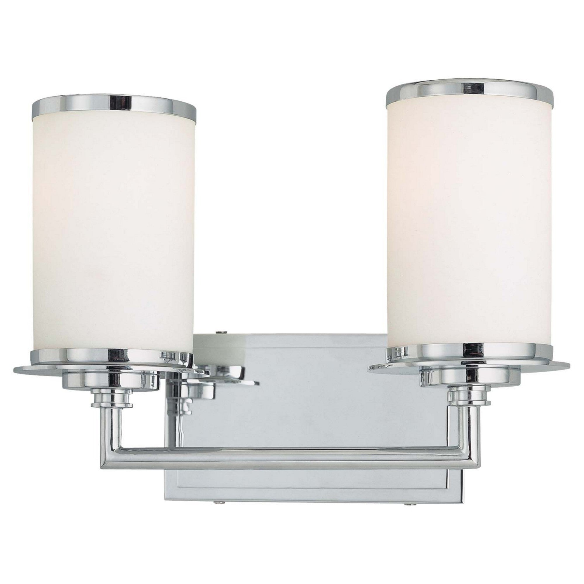 Glass Note 17" 2-Light Bath Vanity, Chrome Finish - Bees Lighting