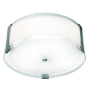 Tara 14" 3-Light Flush Mount, Brushed Steel Finish