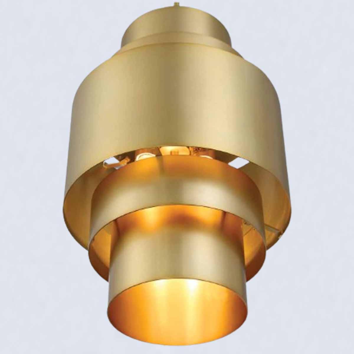Spyglass Terrace 14 In. 3 Lights Pendant Light Brass Finish - Bees Lighting