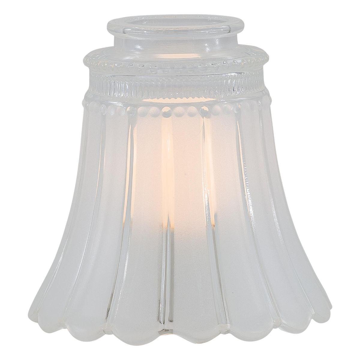 5 In. Ceiling Fan Clear & Frosted Glass Shade - Bees Lighting