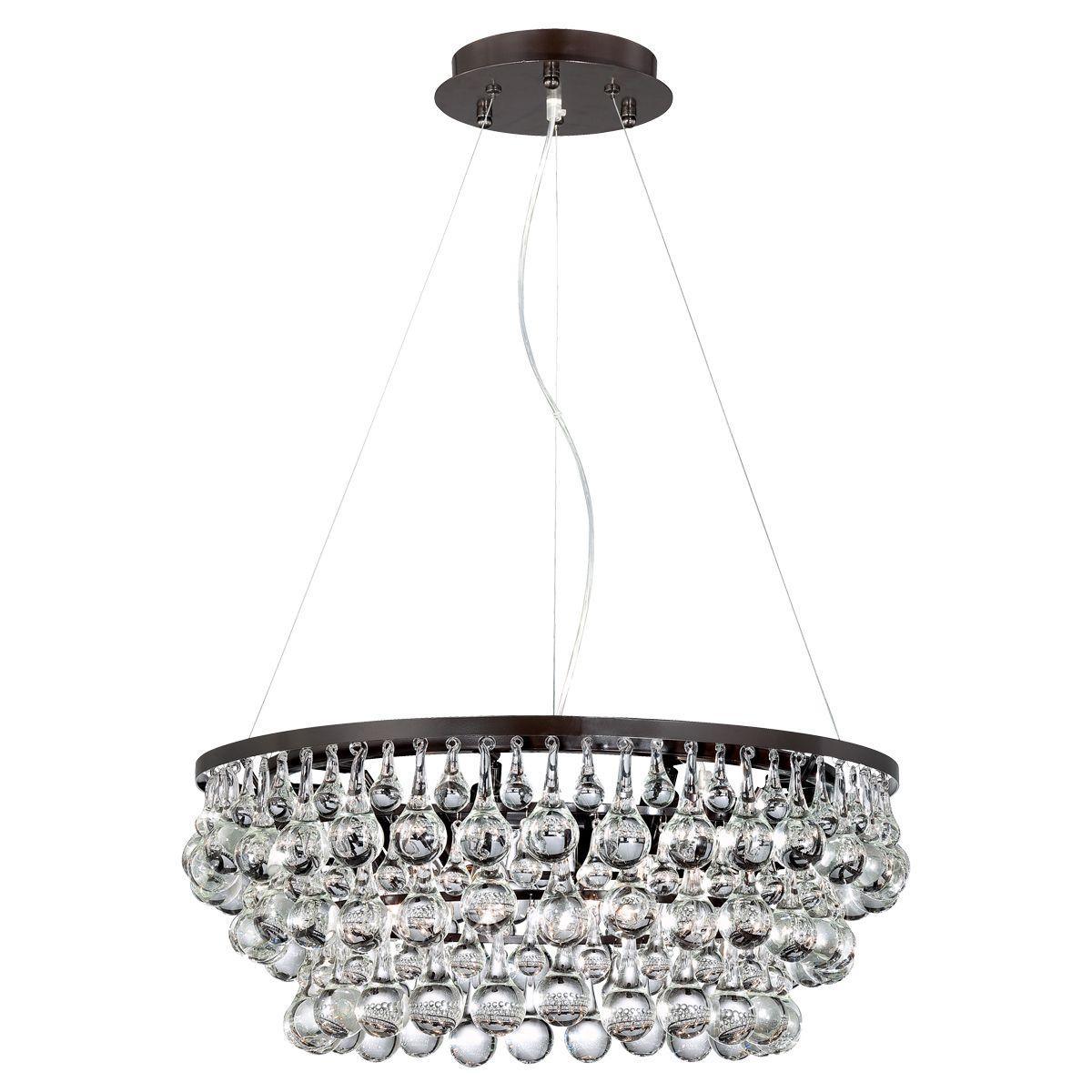 Canto 25 in. 8 Lights Chandelier Bronze finish