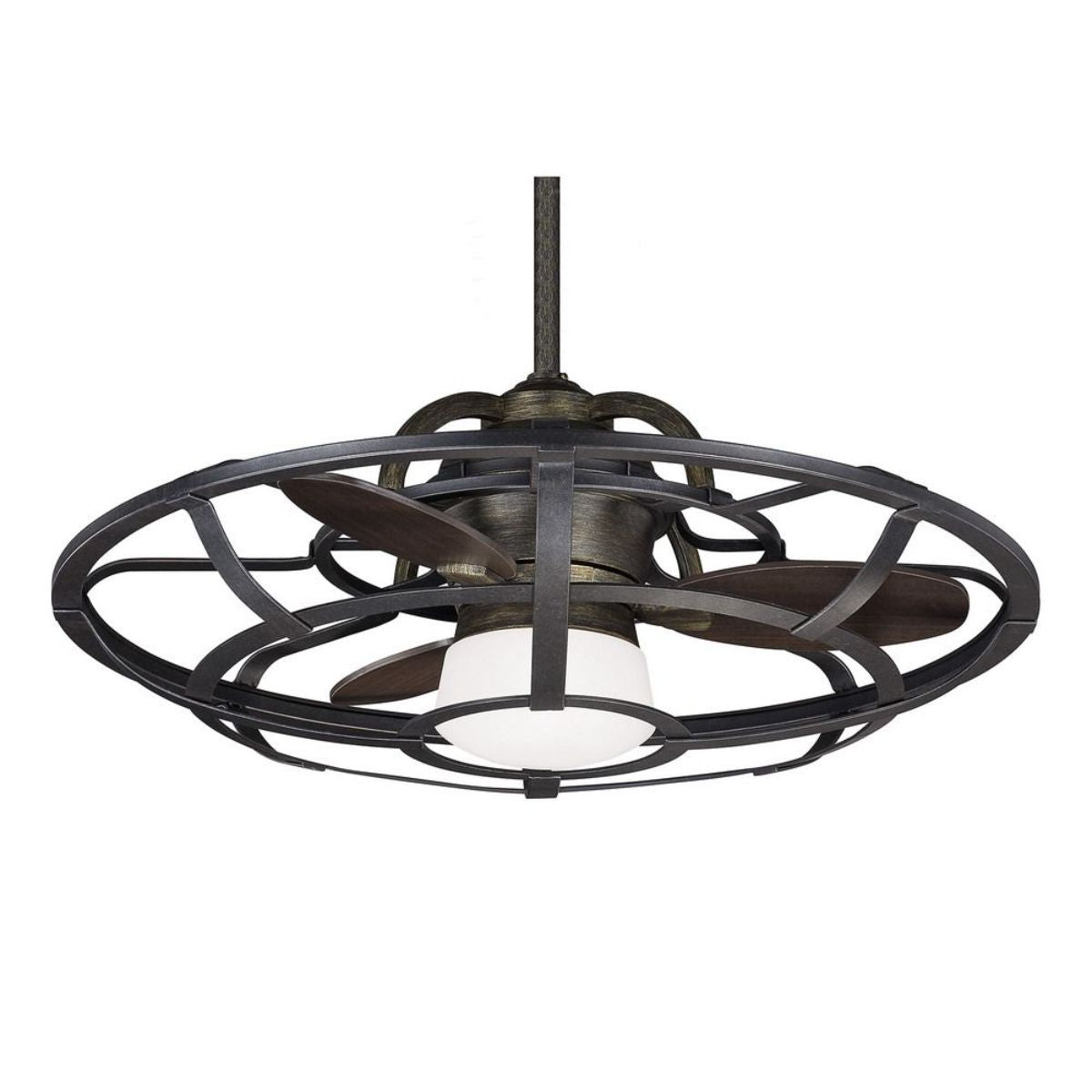 Alsace 30 Inch Outdoor Chandelier Ceiling Fan With Light And Remote, Reclaimed Wood Finish - Bees Lighting
