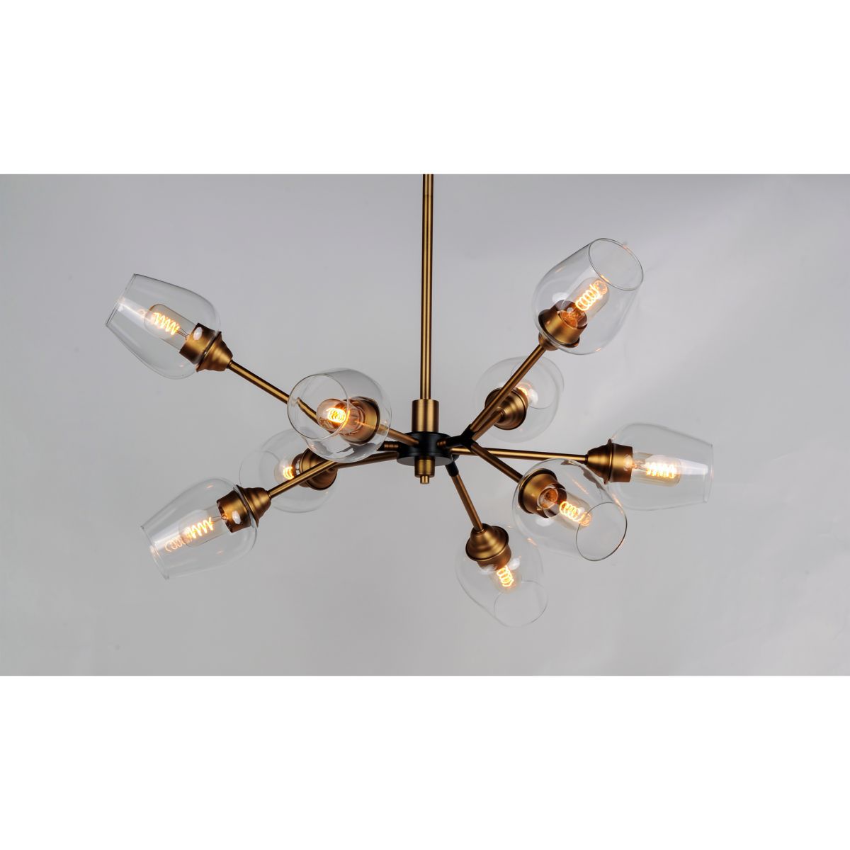 Savvy 37 in. 9 Lights Chandelier Antique Brass Finish