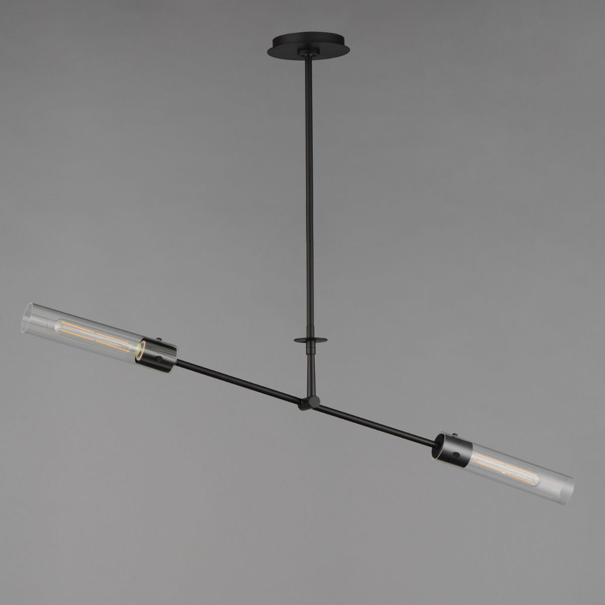 Equilibrium 42 in. 2 Lights LED Pendant Light Black Finish - Bees Lighting