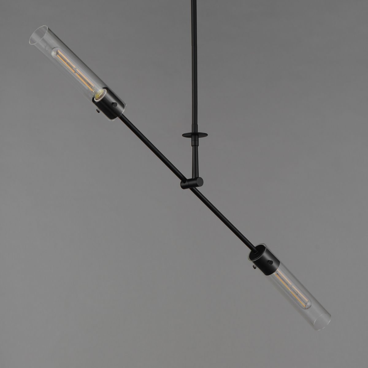 Equilibrium 42 in. 2 Lights LED Pendant Light Black Finish - Bees Lighting