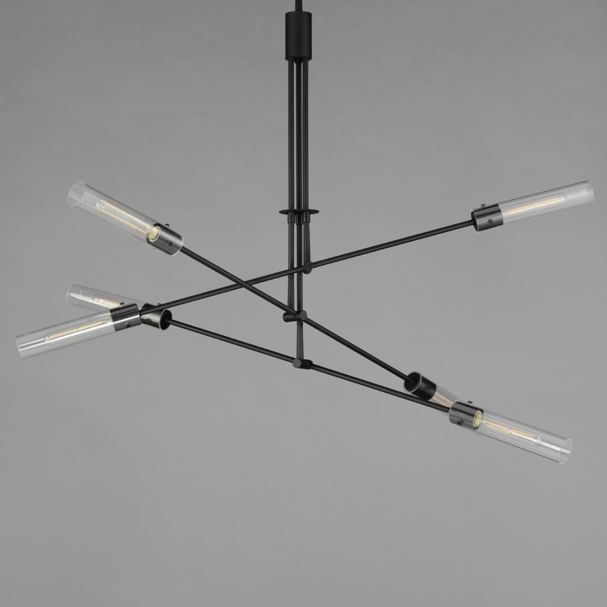 Equilibrium 60 in. 6 Lights LED Pendant Light Black Finish - Bees Lighting