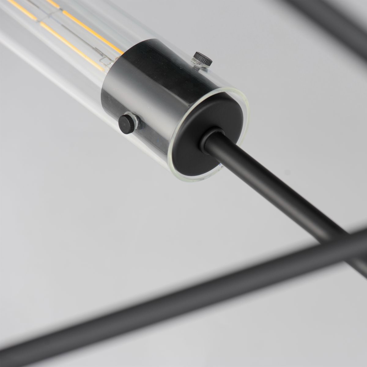 Equilibrium 60 in. 6 Lights LED Pendant Light Black Finish - Bees Lighting