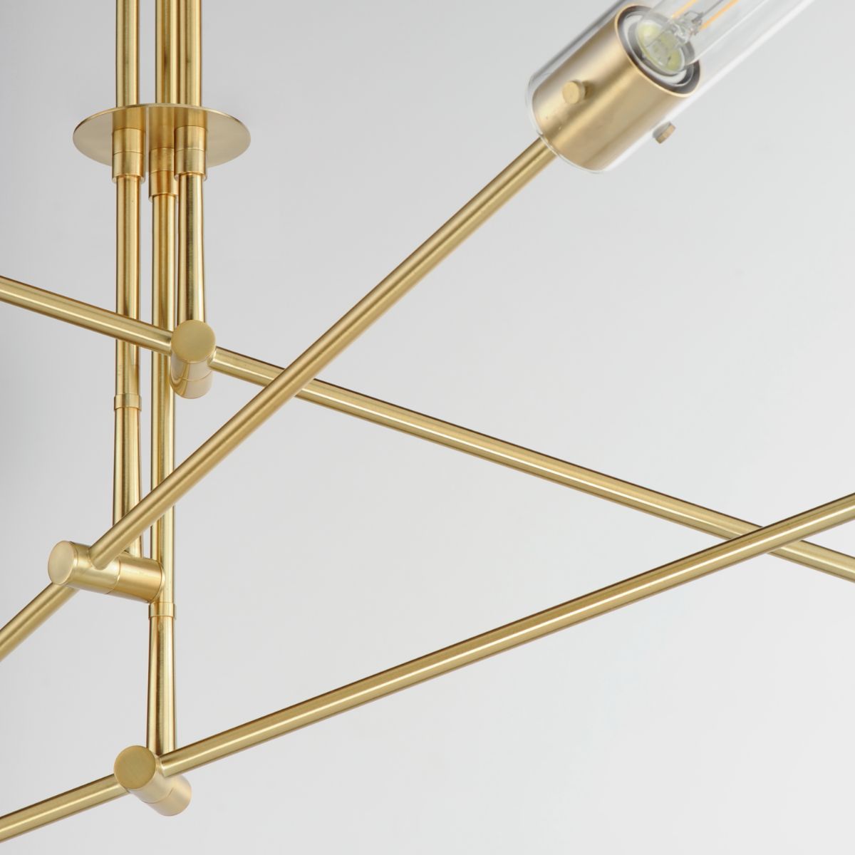 Equilibrium 60 in. 6 Lights LED Pendant Light Gold Finish - Bees Lighting