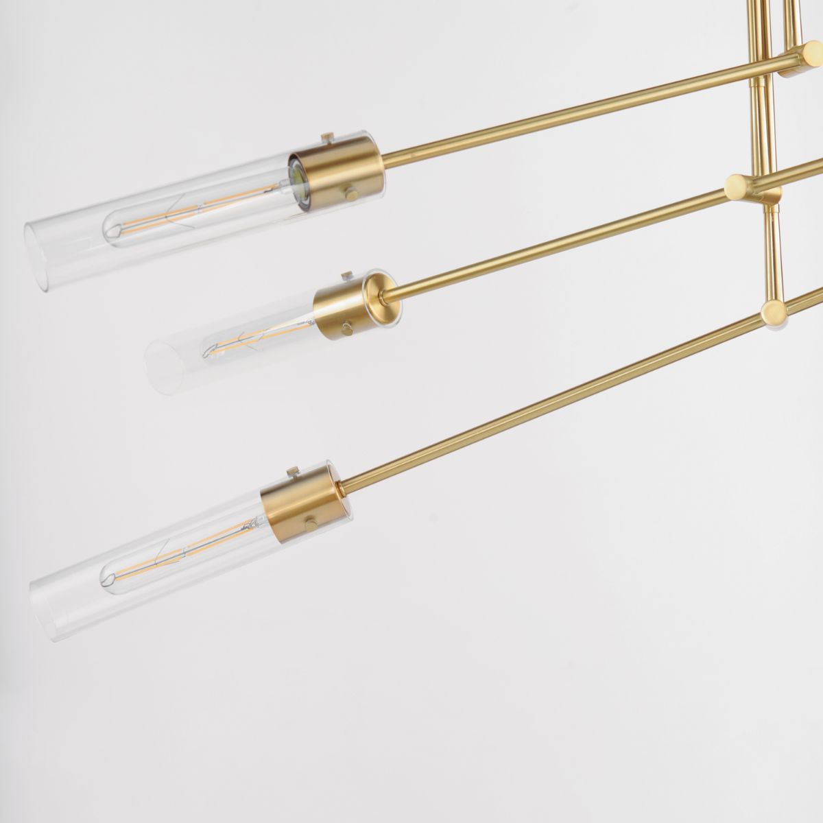 Equilibrium 60 in. 6 Lights LED Pendant Light Gold Finish - Bees Lighting