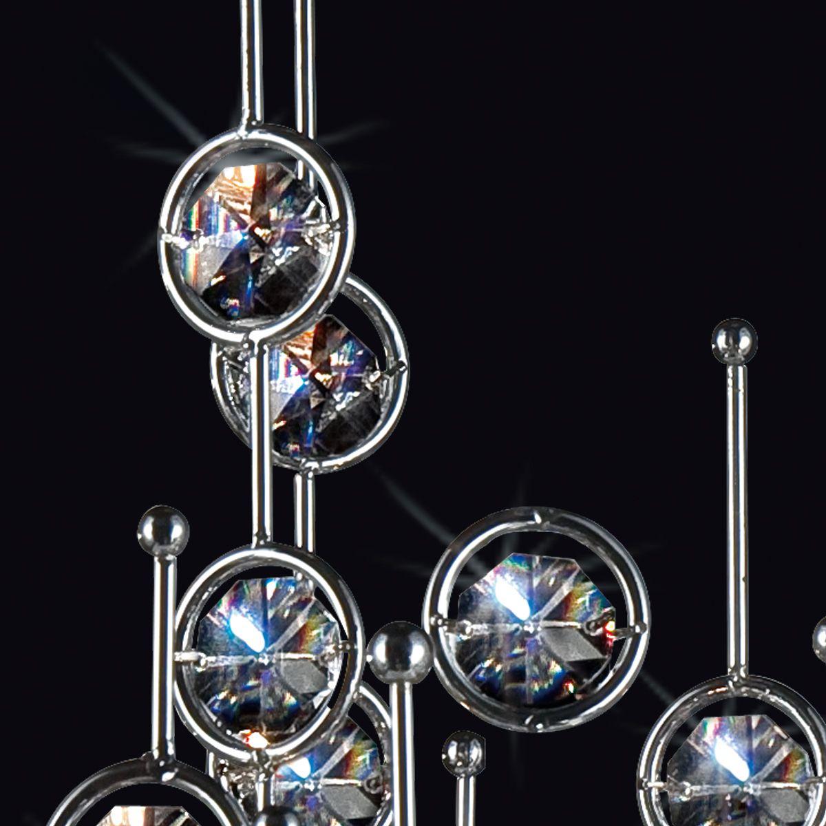 Vice 17 in. 6 Lights Chandelier Chrome Finish