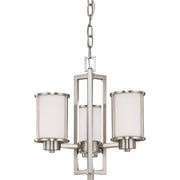 Odeon 19" 3-Light Chandelier, Brushed Nickel Finish - Bees Lighting