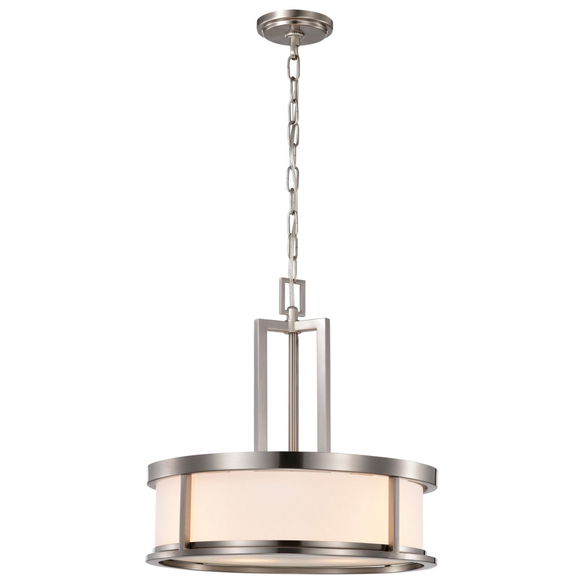Odeon 17" 4-Light Pendant, Brushed Nickel Finish - Bees Lighting