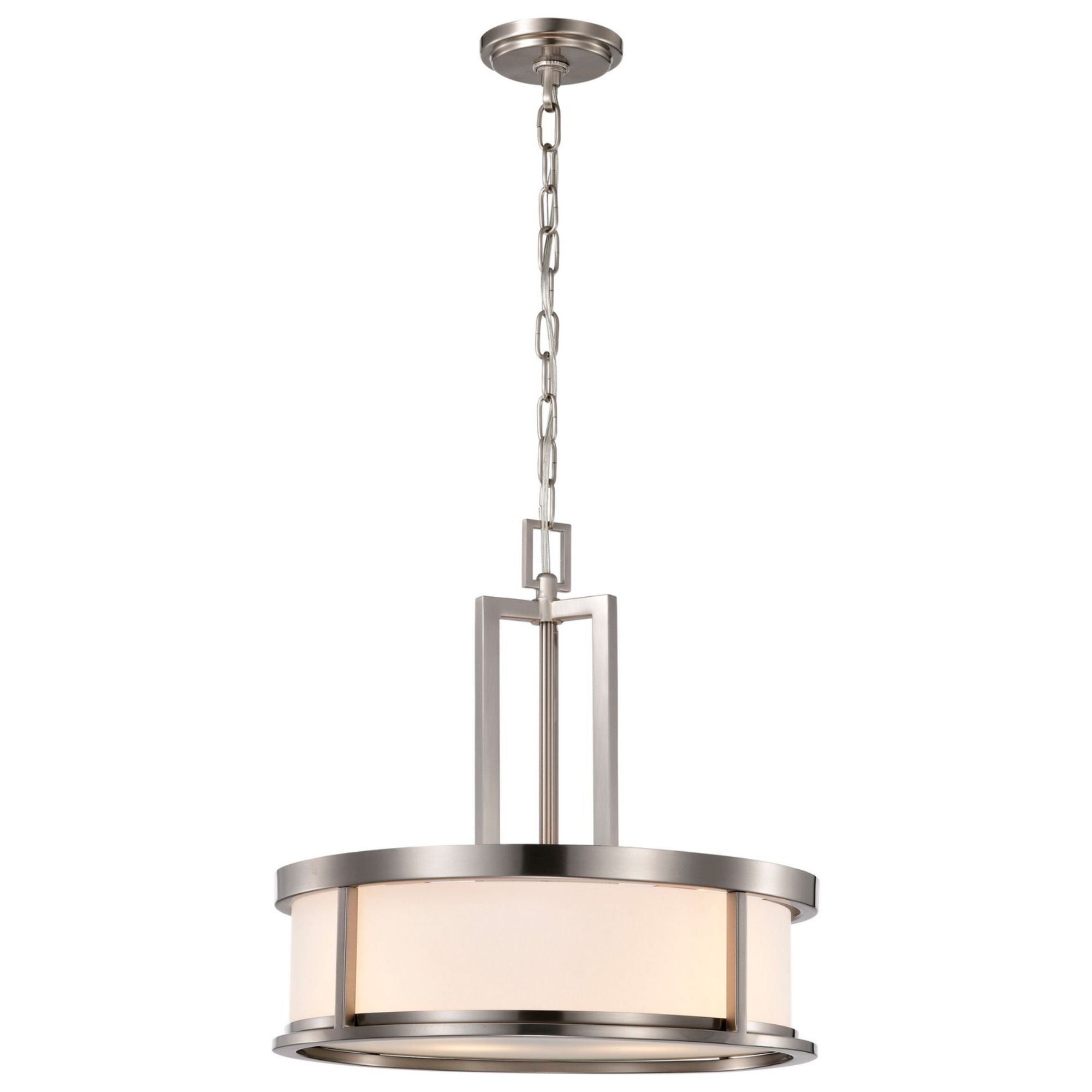 Odeon 17" 4-Light Pendant, Brushed Nickel Finish - Bees Lighting