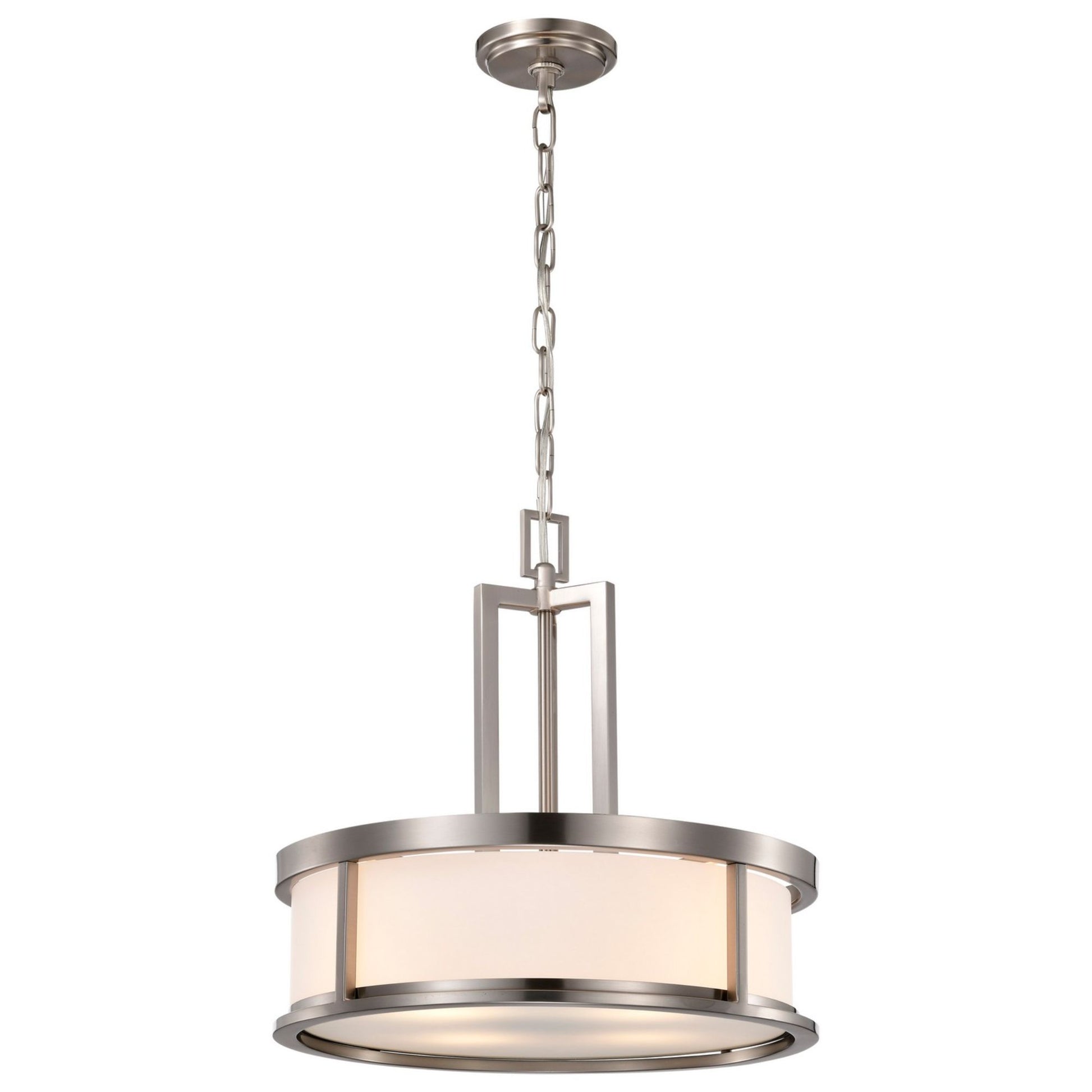 Odeon 17" 4-Light Pendant, Brushed Nickel Finish - Bees Lighting