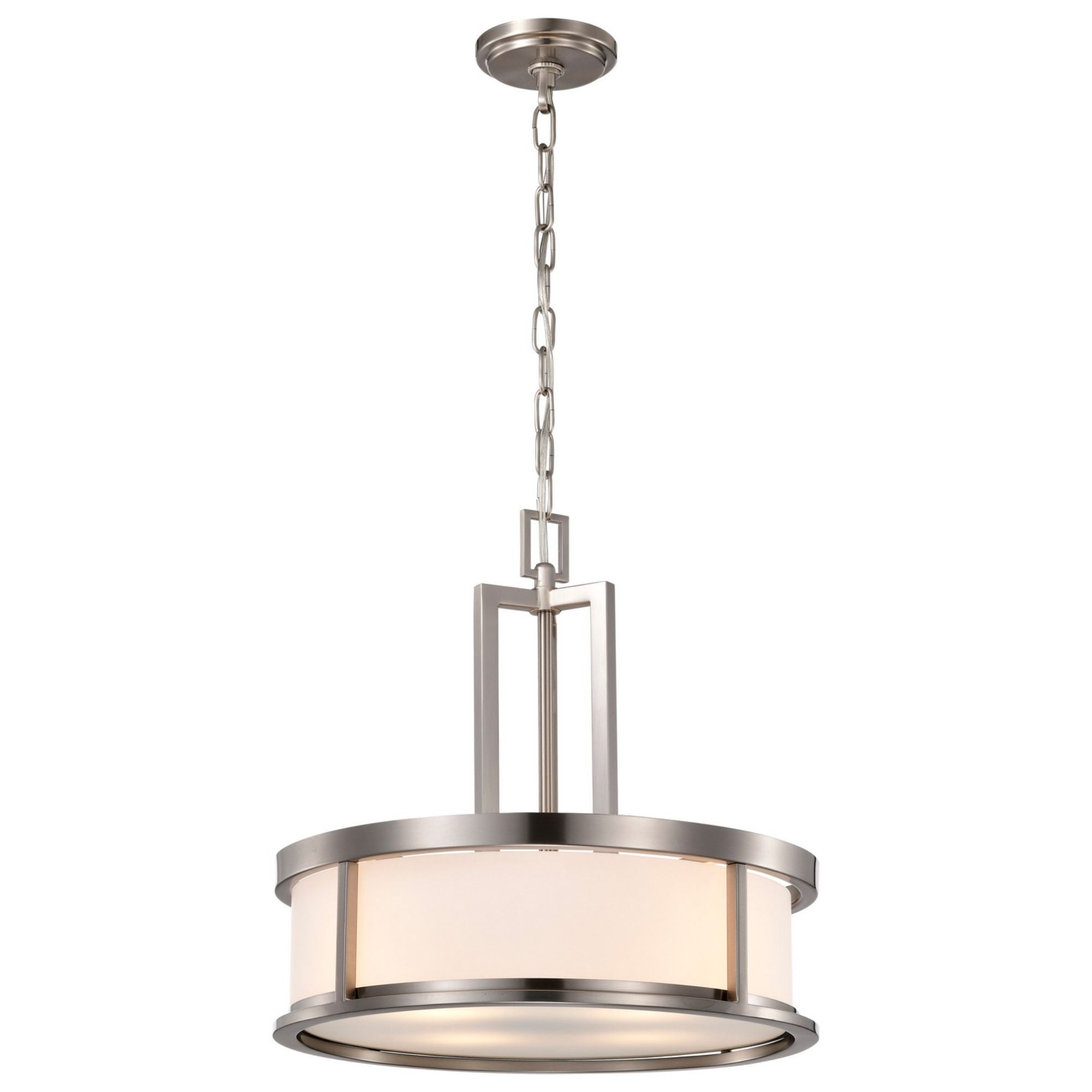 Odeon 17" 4-Light Pendant, Brushed Nickel Finish - Bees Lighting