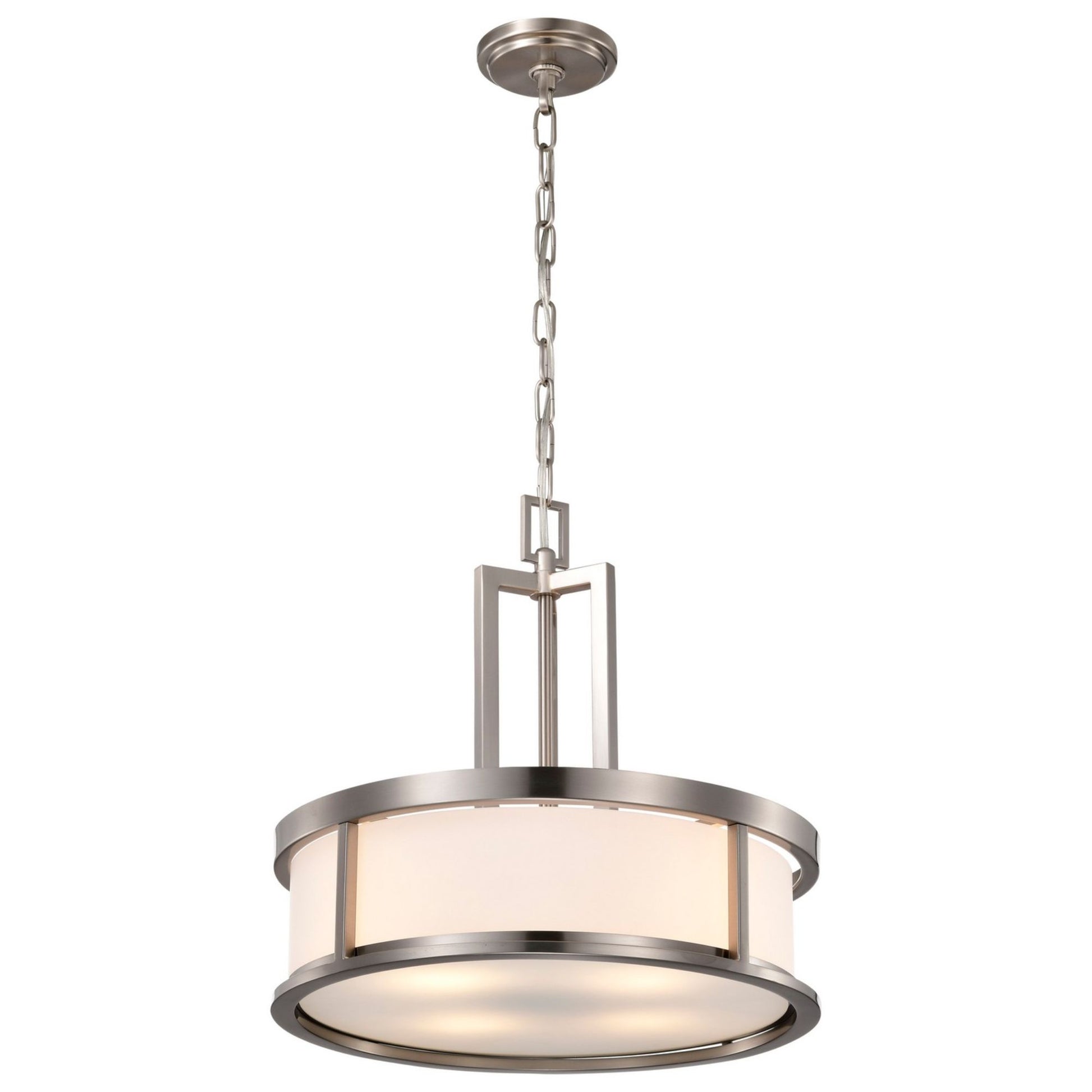 Odeon 17" 4-Light Pendant, Brushed Nickel Finish - Bees Lighting