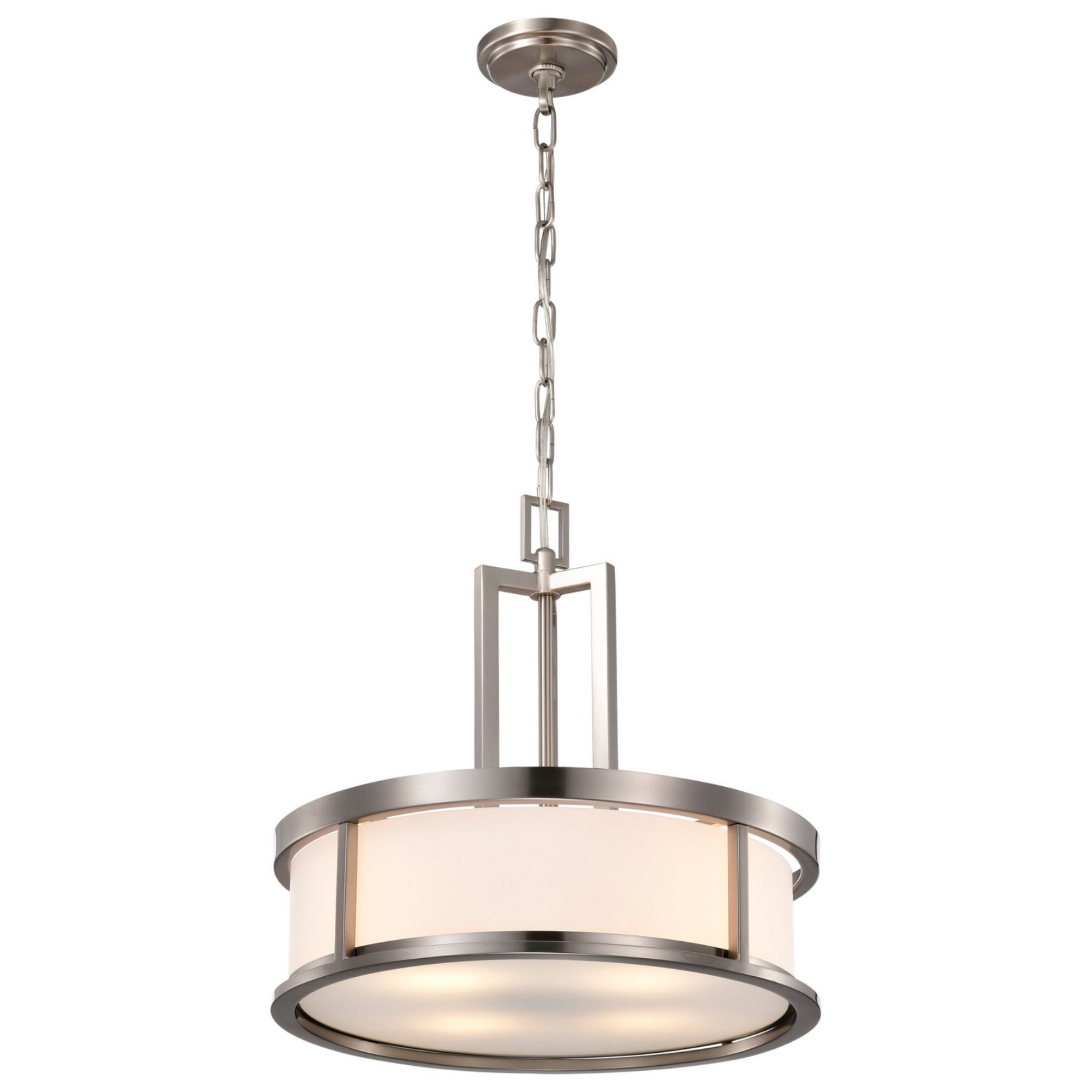 Odeon 17" 4-Light Pendant, Brushed Nickel Finish - Bees Lighting