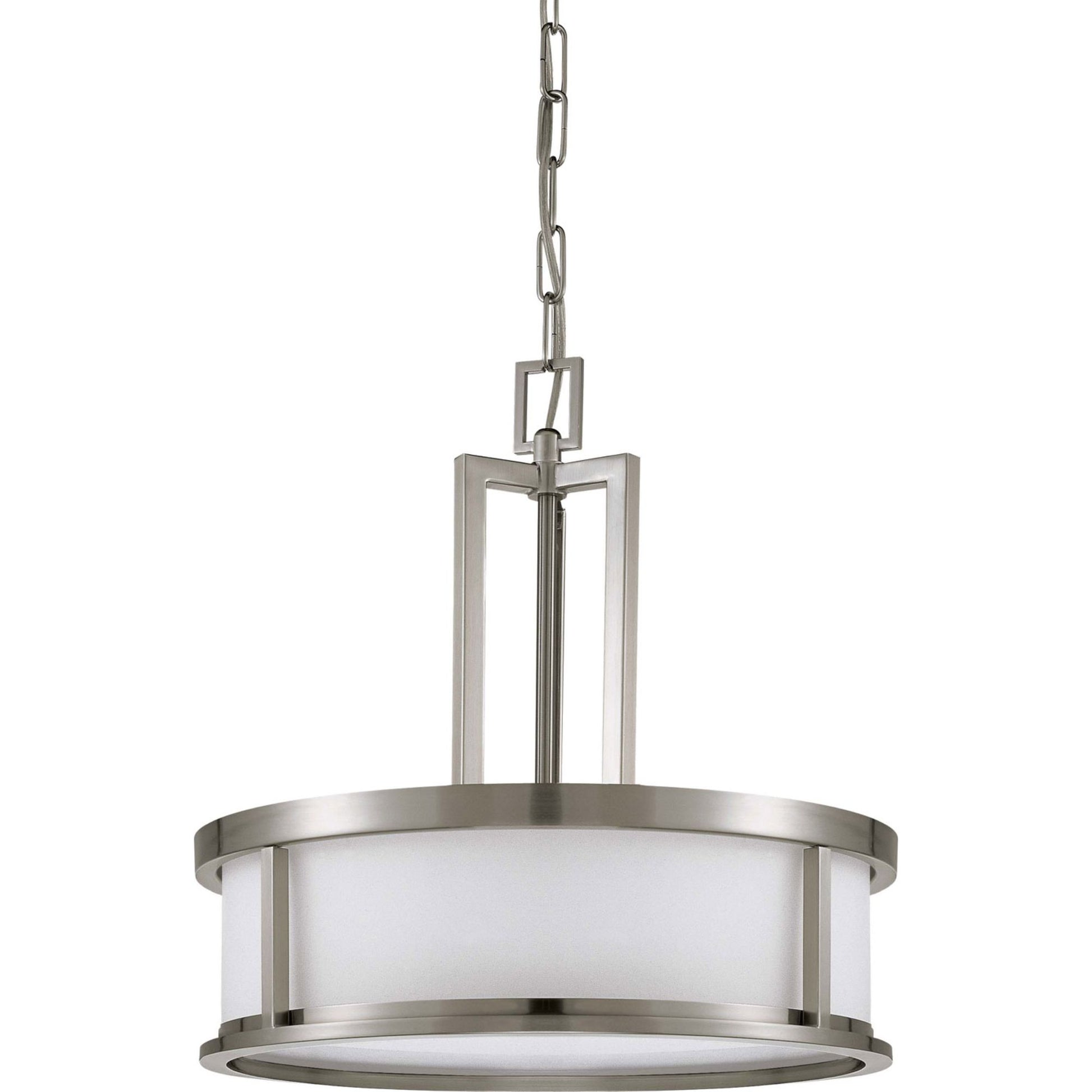 Odeon 17" 4-Light Pendant, Brushed Nickel Finish - Bees Lighting