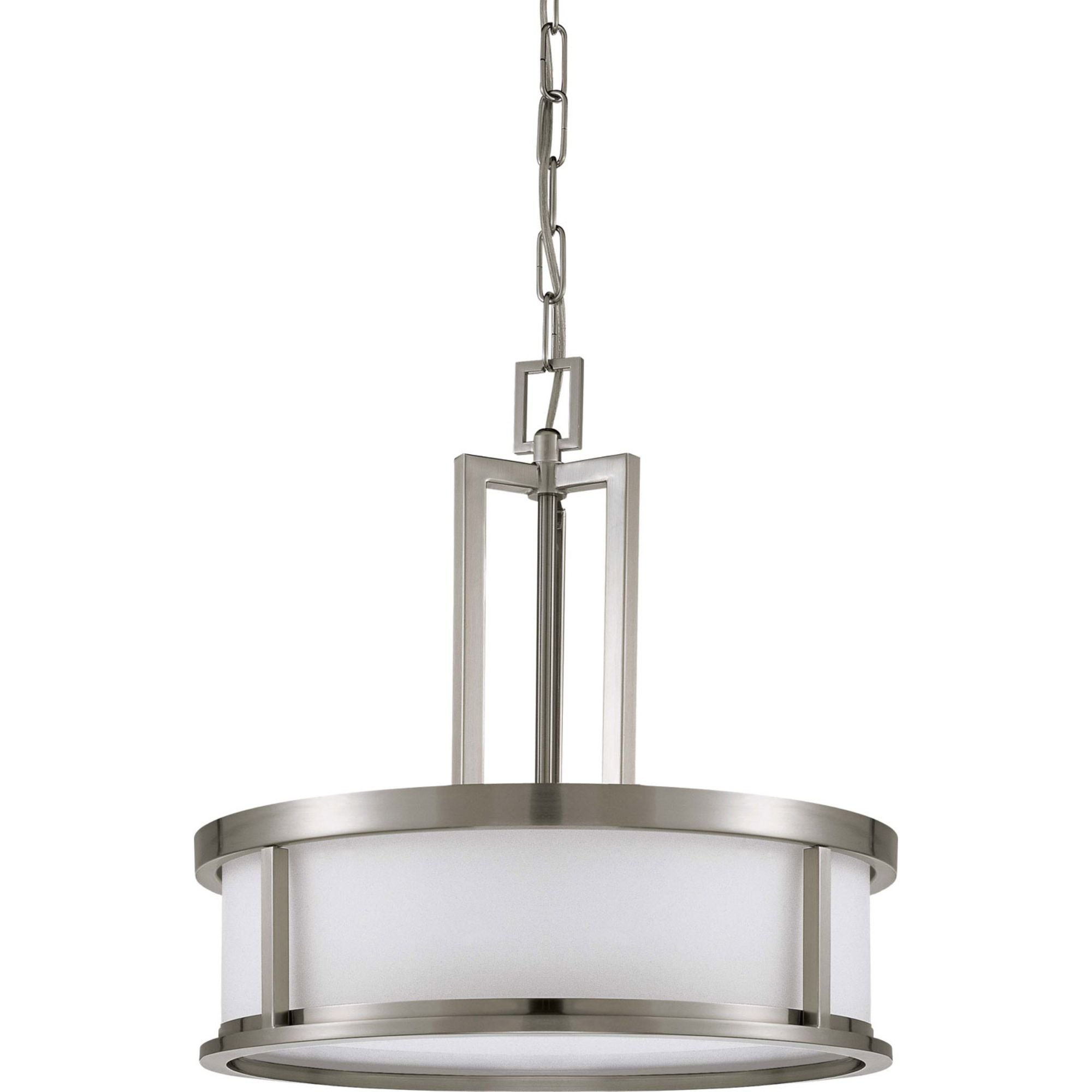 Odeon 17" 4-Light Pendant, Brushed Nickel Finish - Bees Lighting