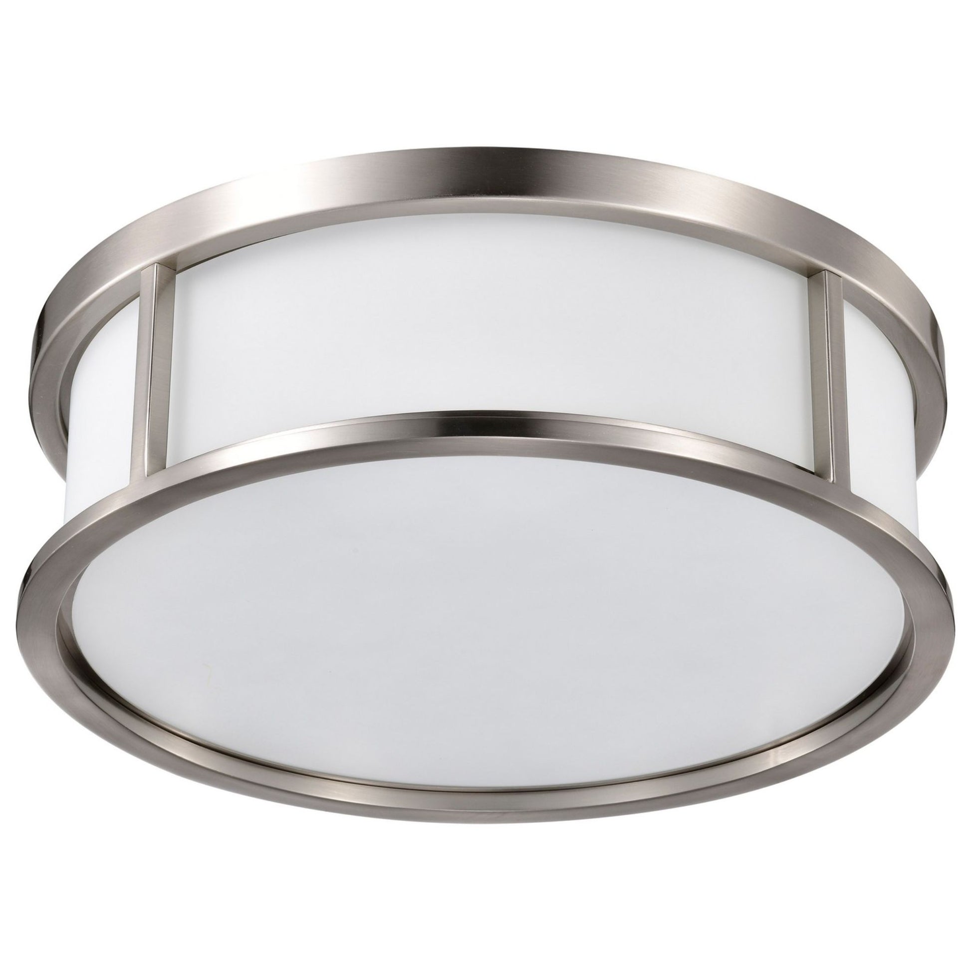 Odeon 17" 3-Light Flush Mount, Brushed Nickel Finish - Bees Lighting
