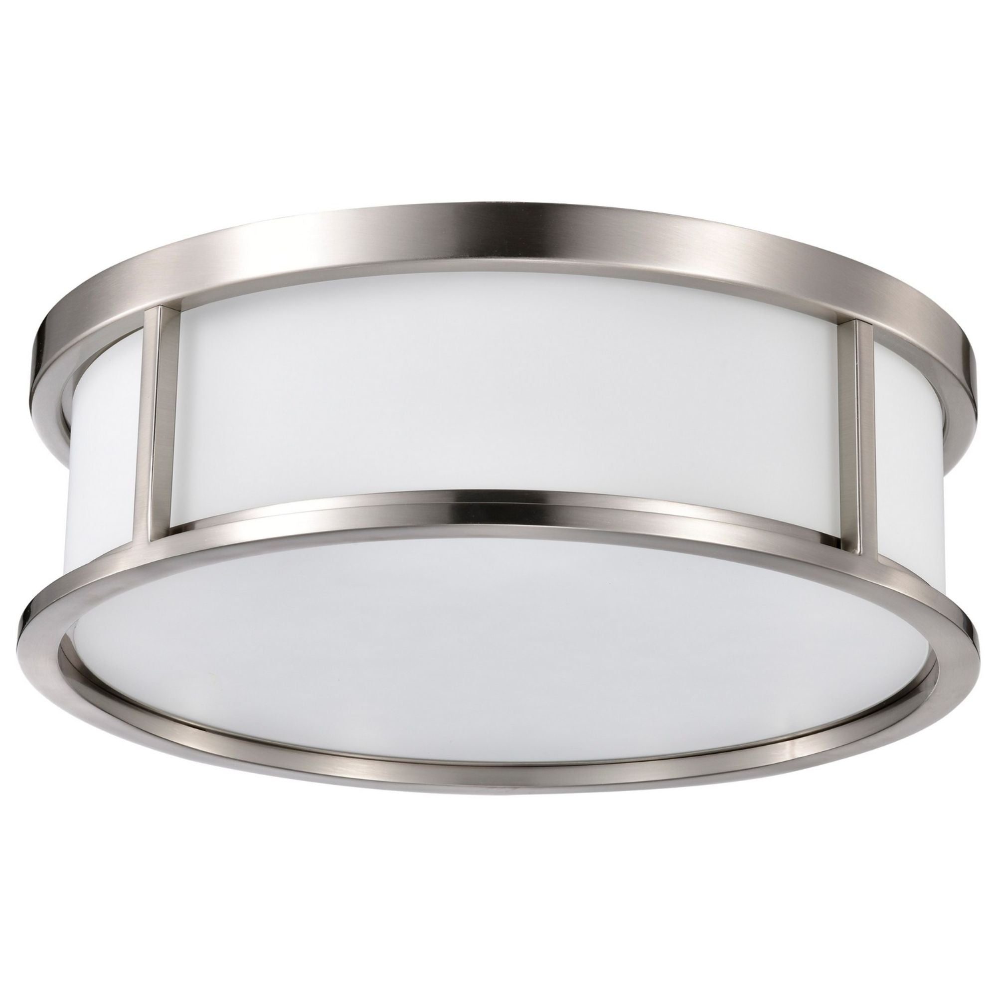 Odeon 17" 3-Light Flush Mount, Brushed Nickel Finish - Bees Lighting