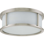 Odeon 17" 3-Light Flush Mount, Brushed Nickel Finish - Bees Lighting