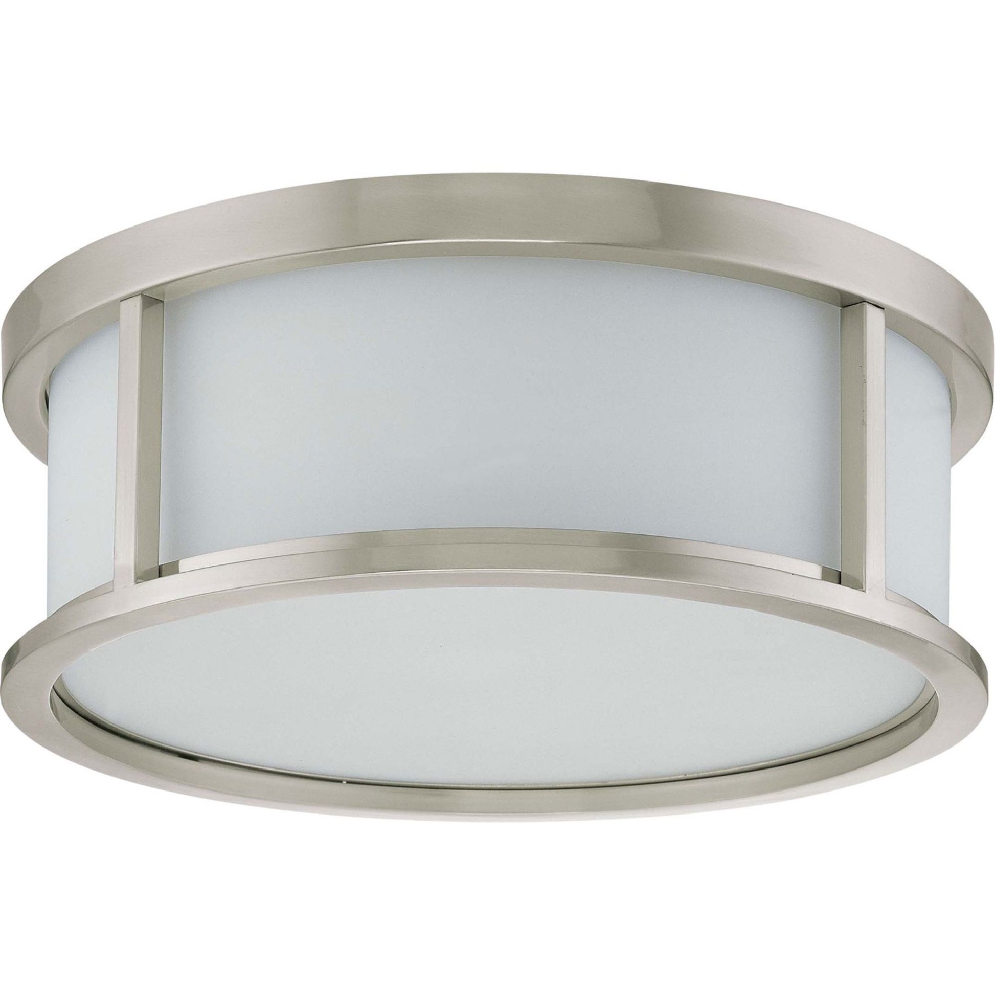Odeon 17" 3-Light Flush Mount, Brushed Nickel Finish - Bees Lighting