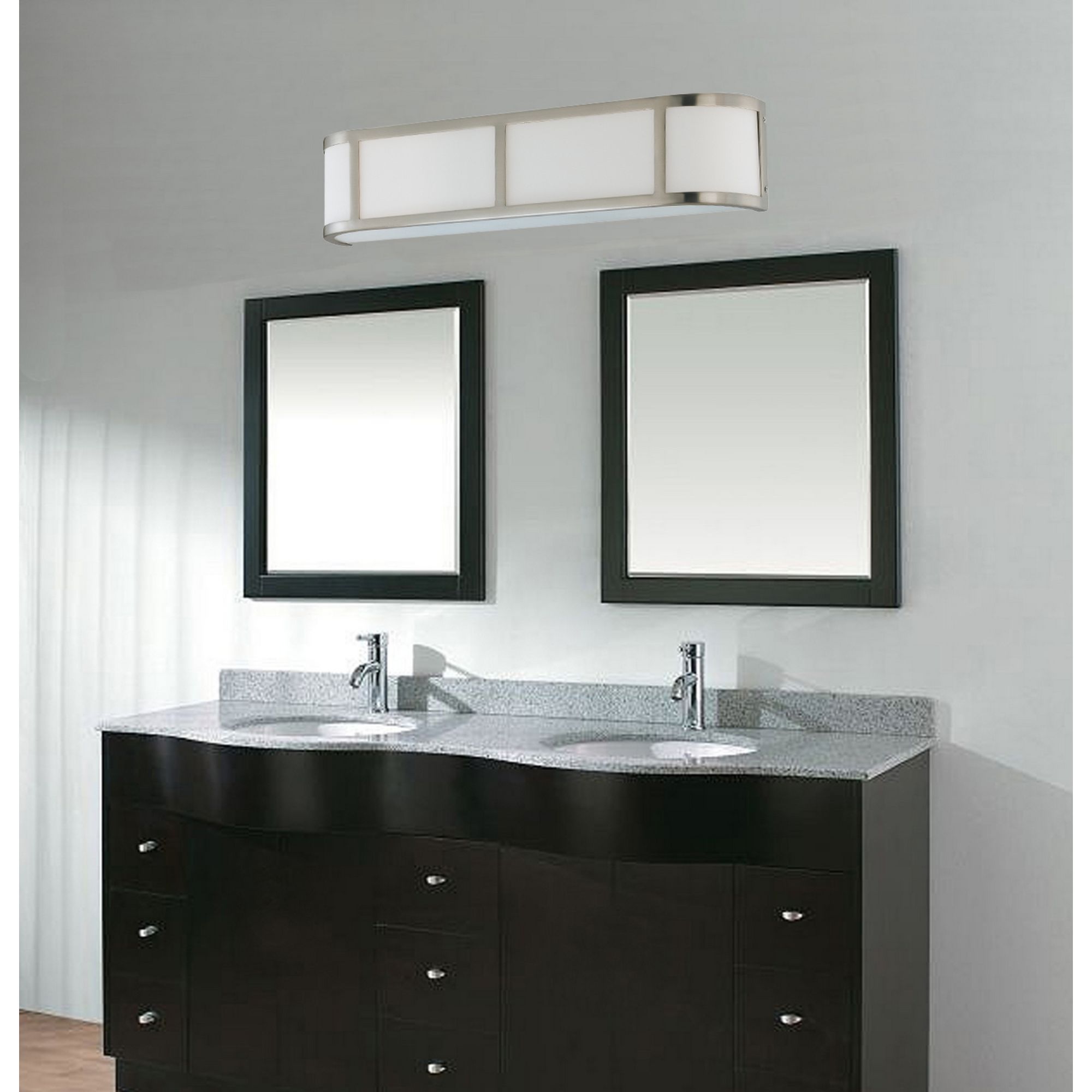 Odeon 24" 3-Light Wall Sconce, Brushed Nickel Finish - Bees Lighting
