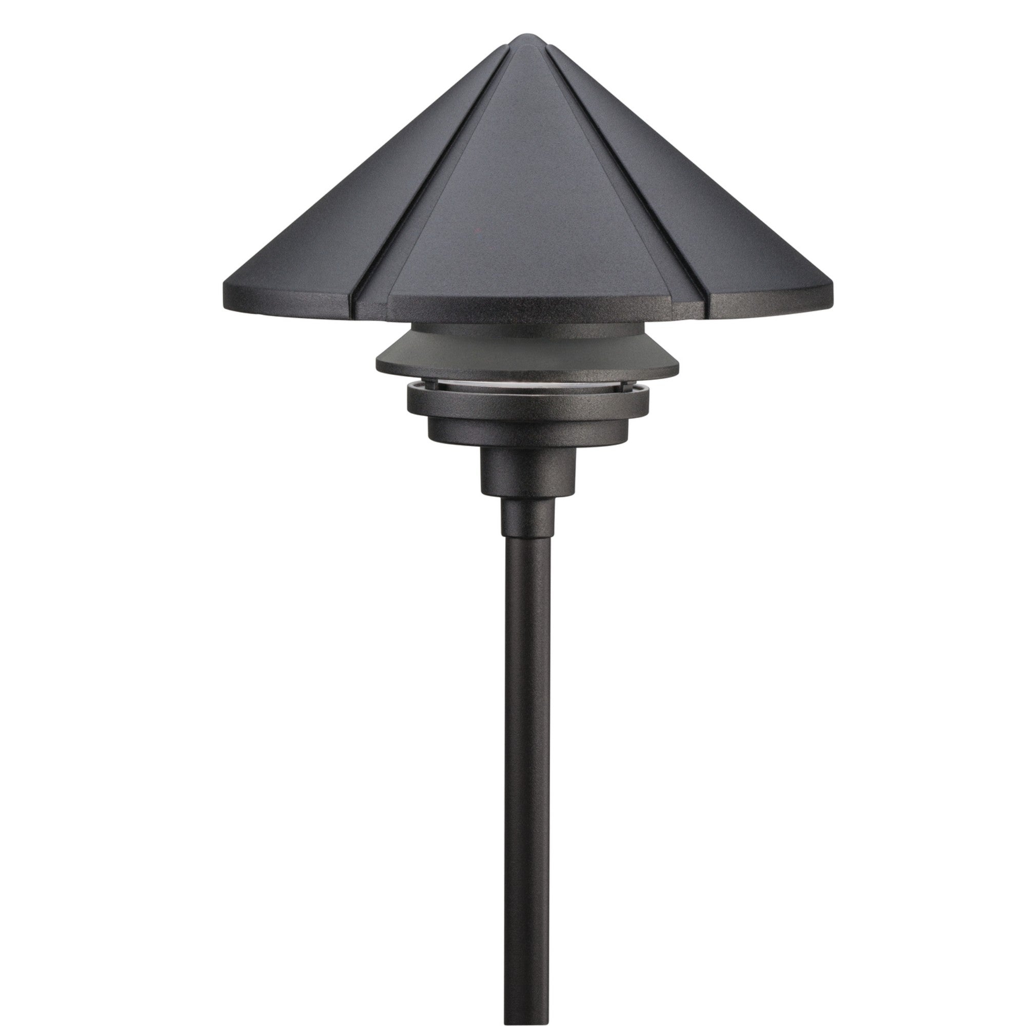 120V Large One Tier Path Light, Textured Black - Bees Lighting