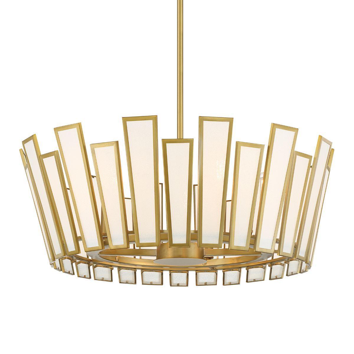 Ricochet 24 In. 5 Lights Pendant Light Brass Finish - Bees Lighting