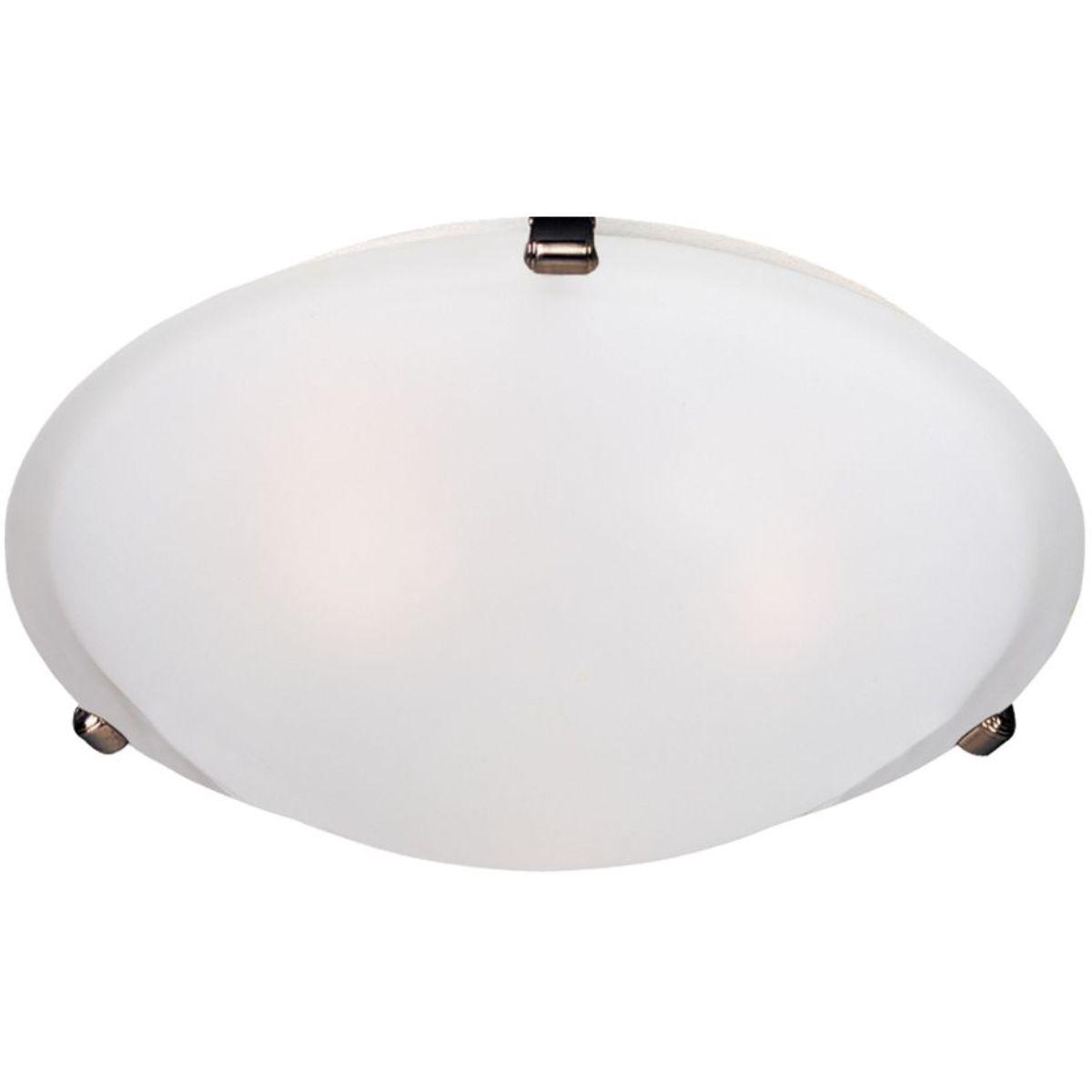 Malaga 13 in. 2 Lights Flush Mount Frosted Glass