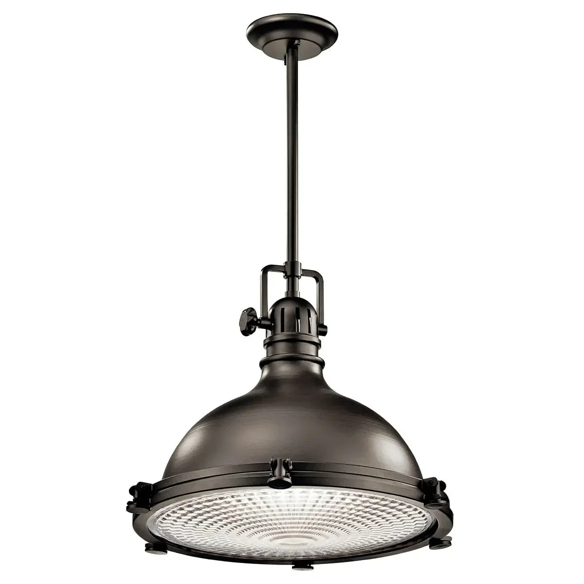 Hatteras Bay Pendant Light with Clear Fresnel Glass - Bees Lighting