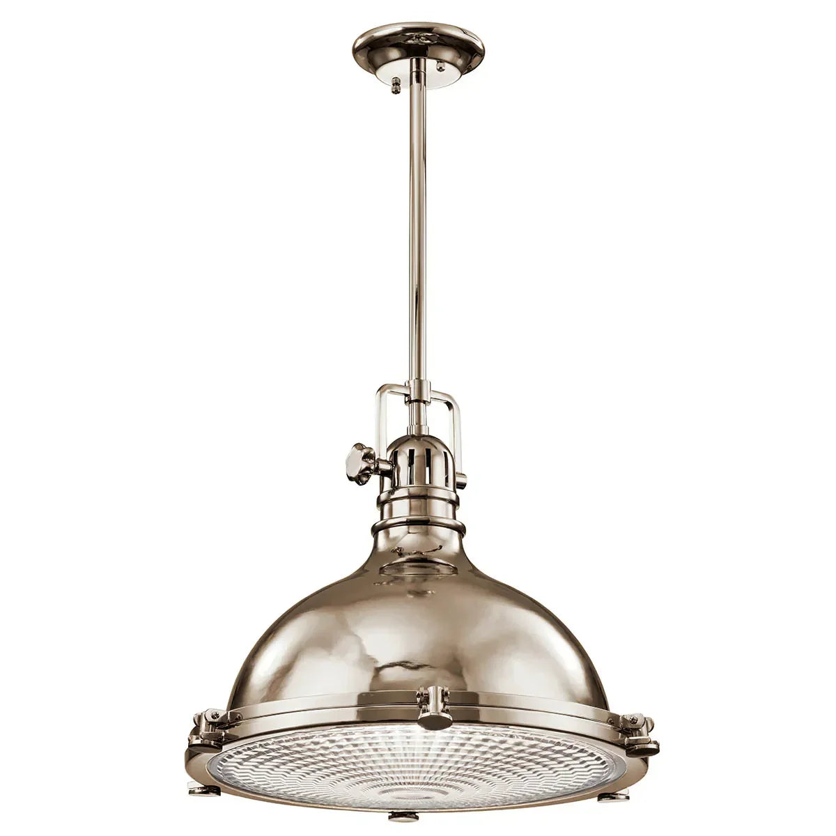 Hatteras Bay Pendant Light with Clear Fresnel Glass - Bees Lighting