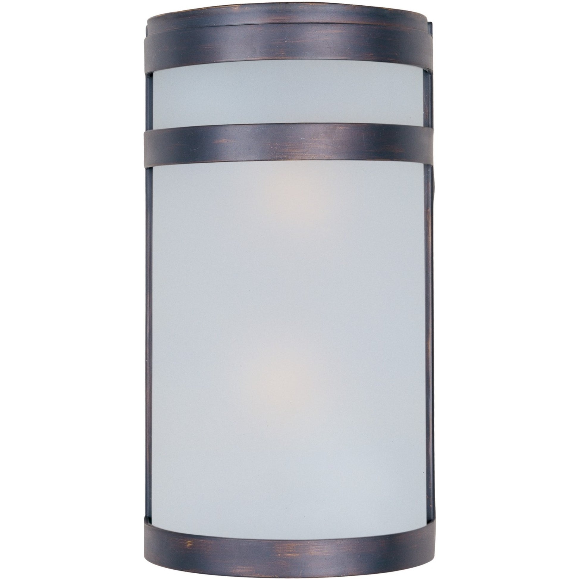 Arc 12" 2-Light Outdoor Wall Lantern, Oil Rubbed Bronze Finish - Bees Lighting