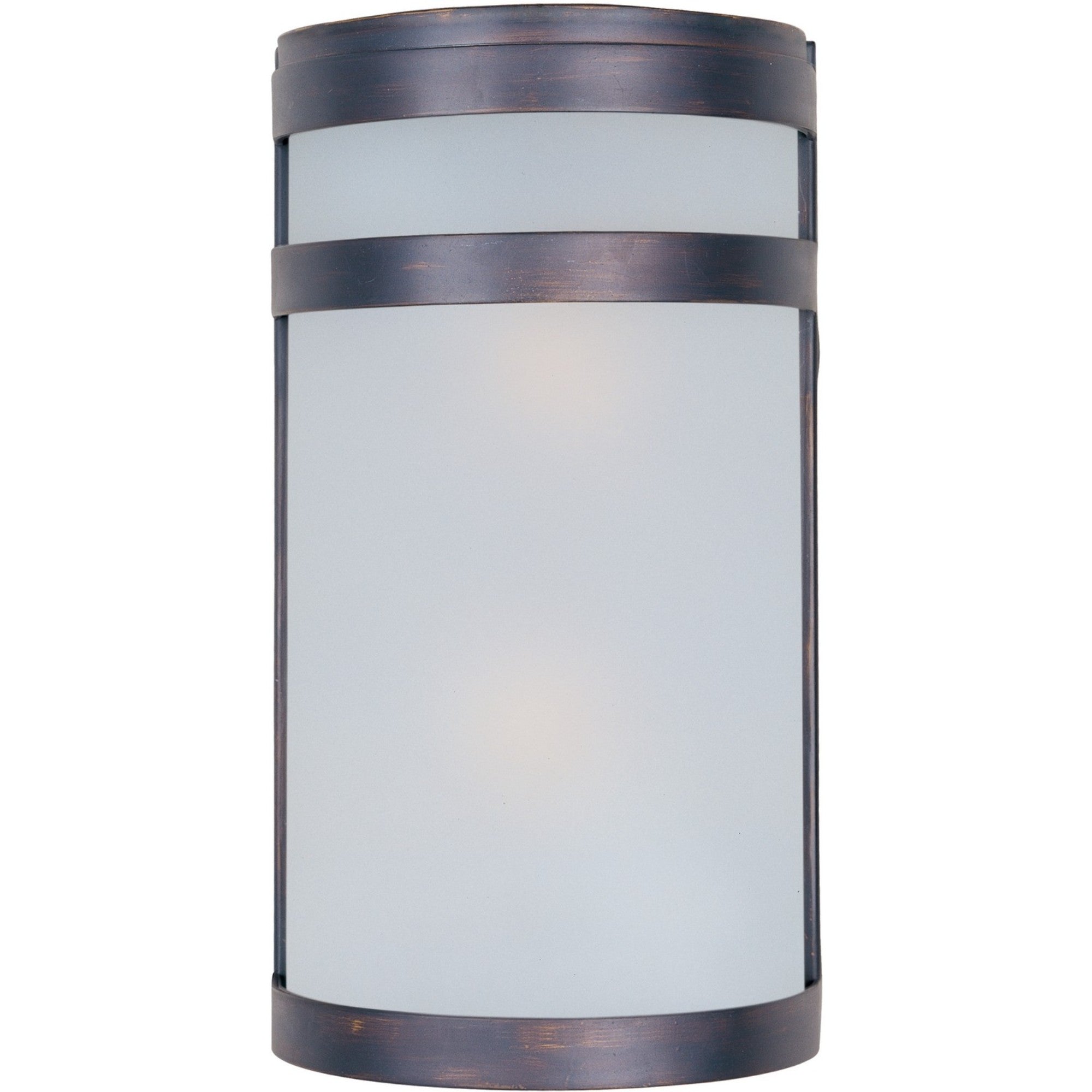 Arc 12" 2-Light Outdoor Wall Lantern, Oil Rubbed Bronze Finish - Bees Lighting
