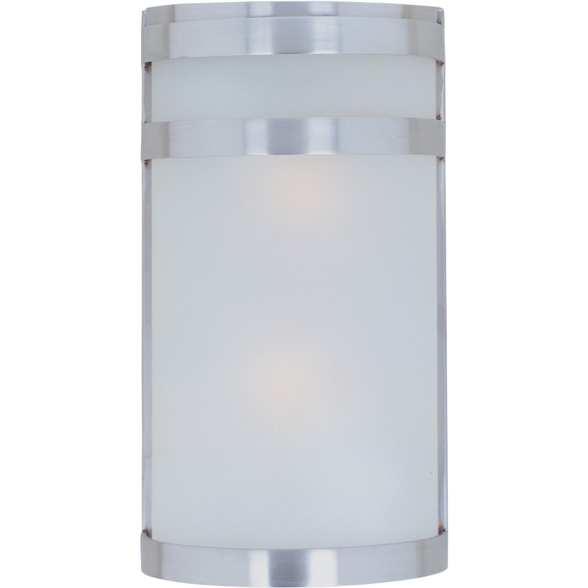 Arc 12" 2-Light Outdoor Wall Lantern, Stainless Steel Finish - Bees Lighting