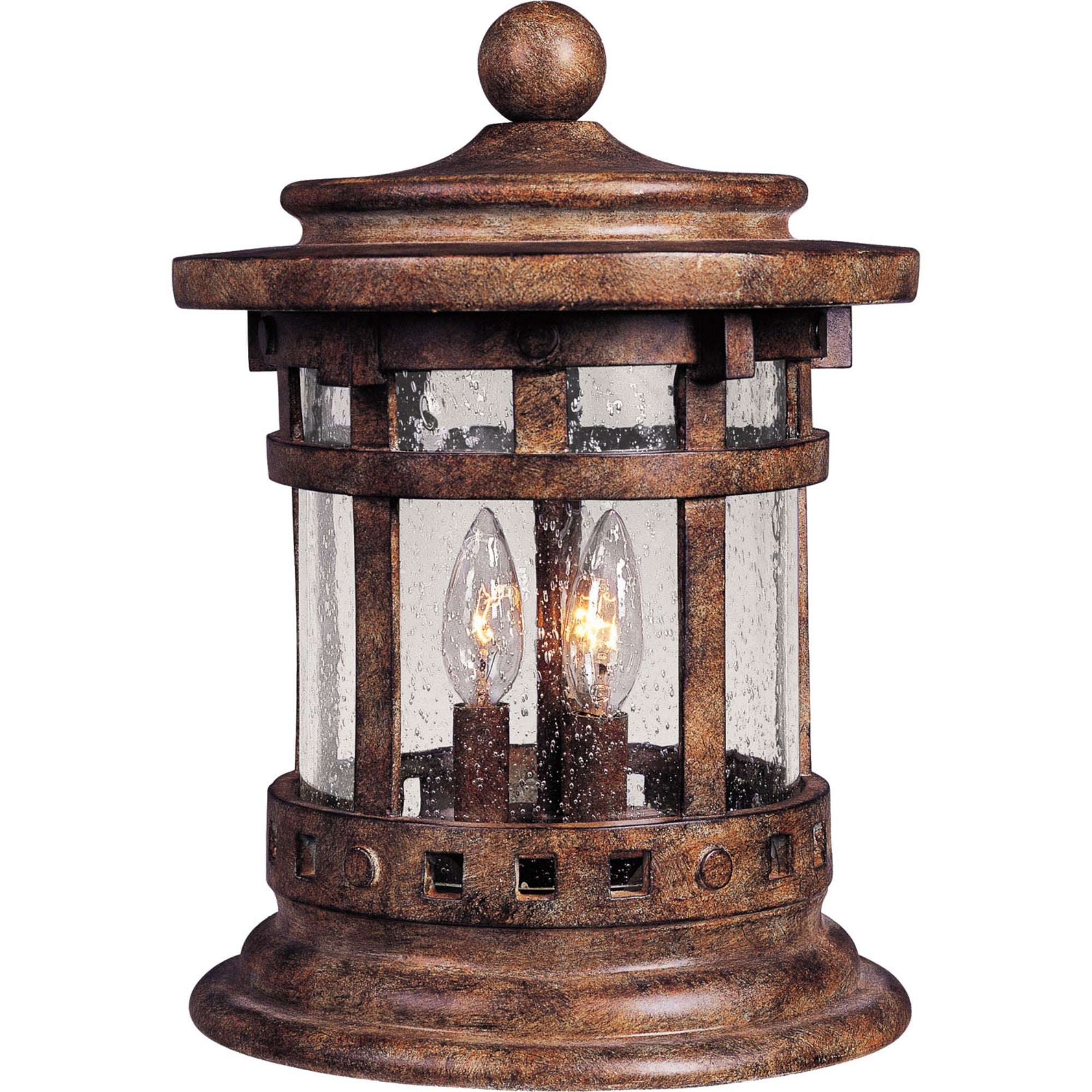 Santa Barbara VX 15" 3-Light Outdoor Deck Lantern, Sienna Finish - Bees Lighting