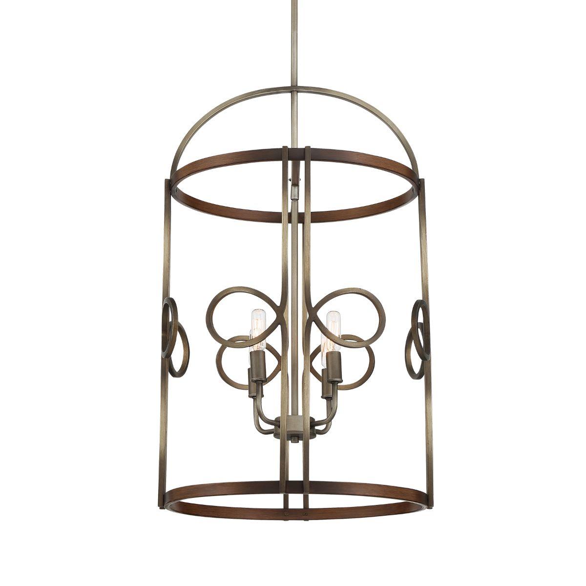 Yorkville 18 In. 4 Lights Pendant Light Bronze Finish - Bees Lighting