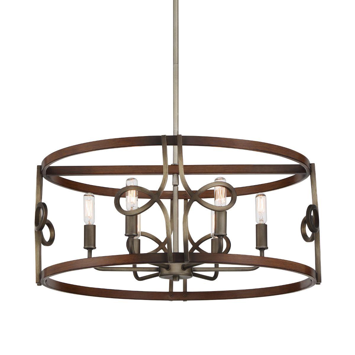 Yorkville 24 In. 6 Lights Pendant Light Bronze Finish - Bees Lighting