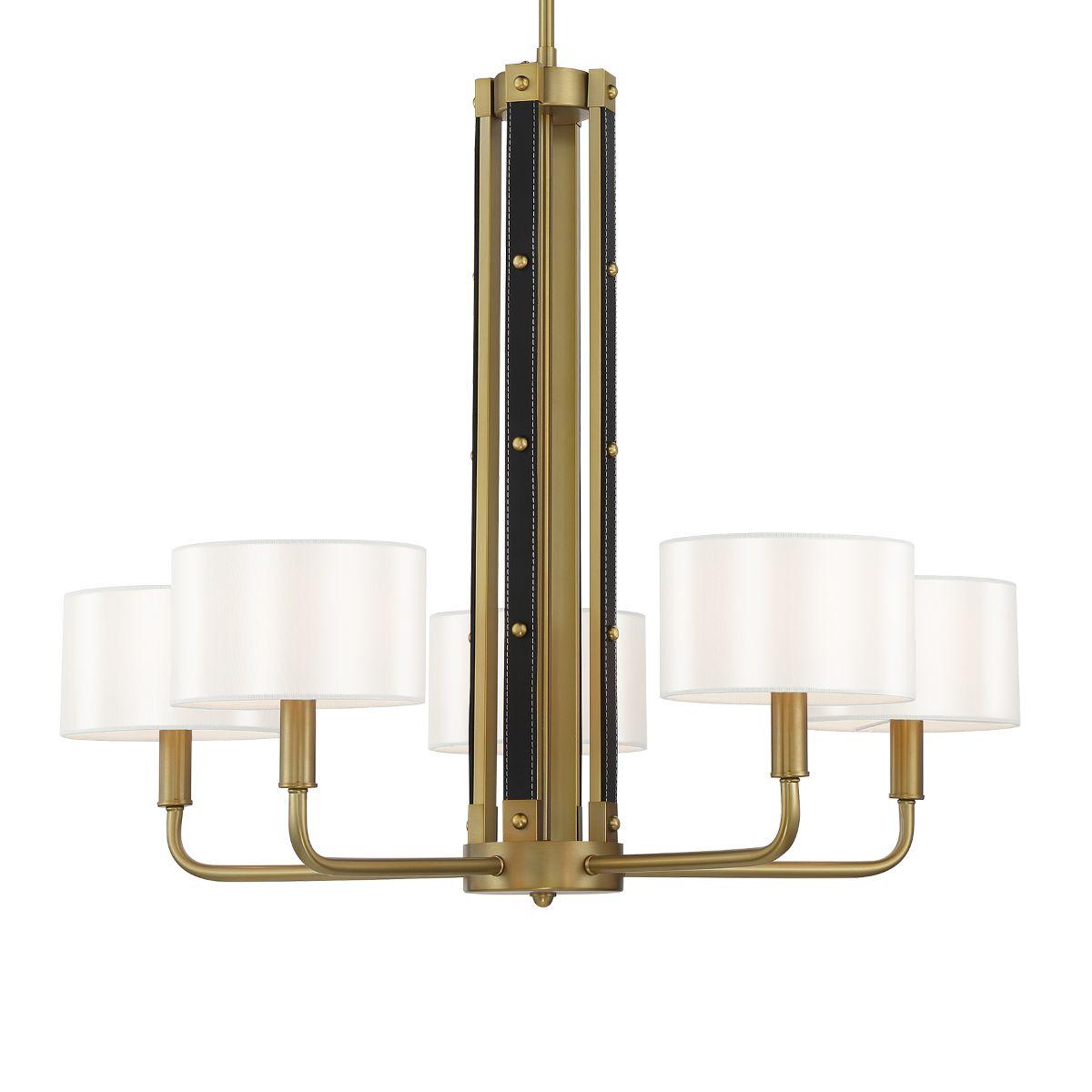 Chelsea 30 In. 5 Lights Chandelier Brass Finish - Bees Lighting