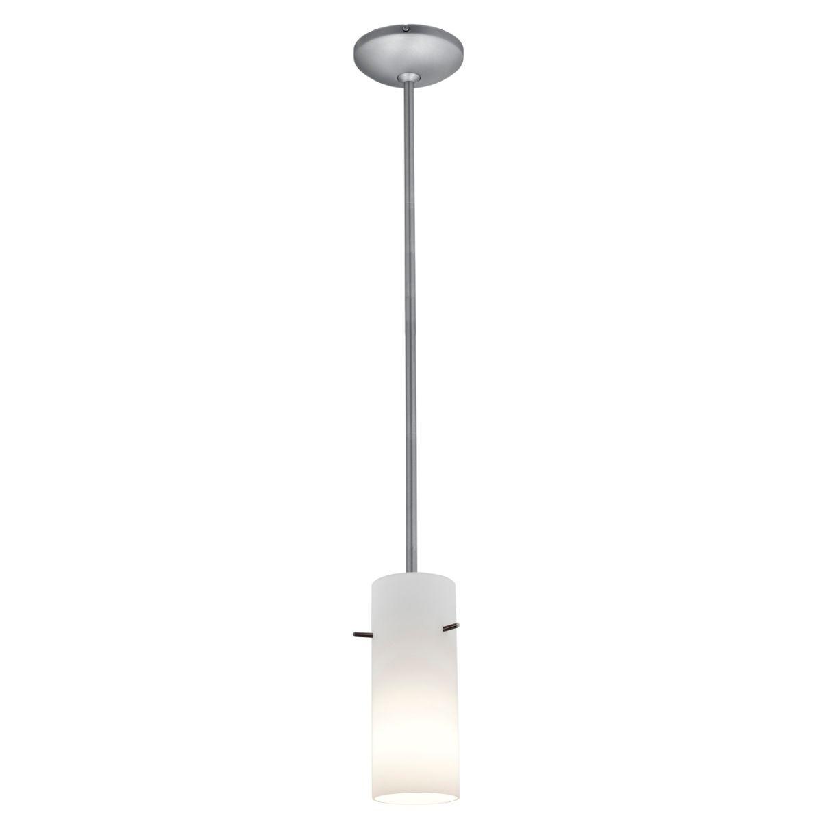 Cylinder 4 in. Pendant Light, Opal Glass - Bees Lighting