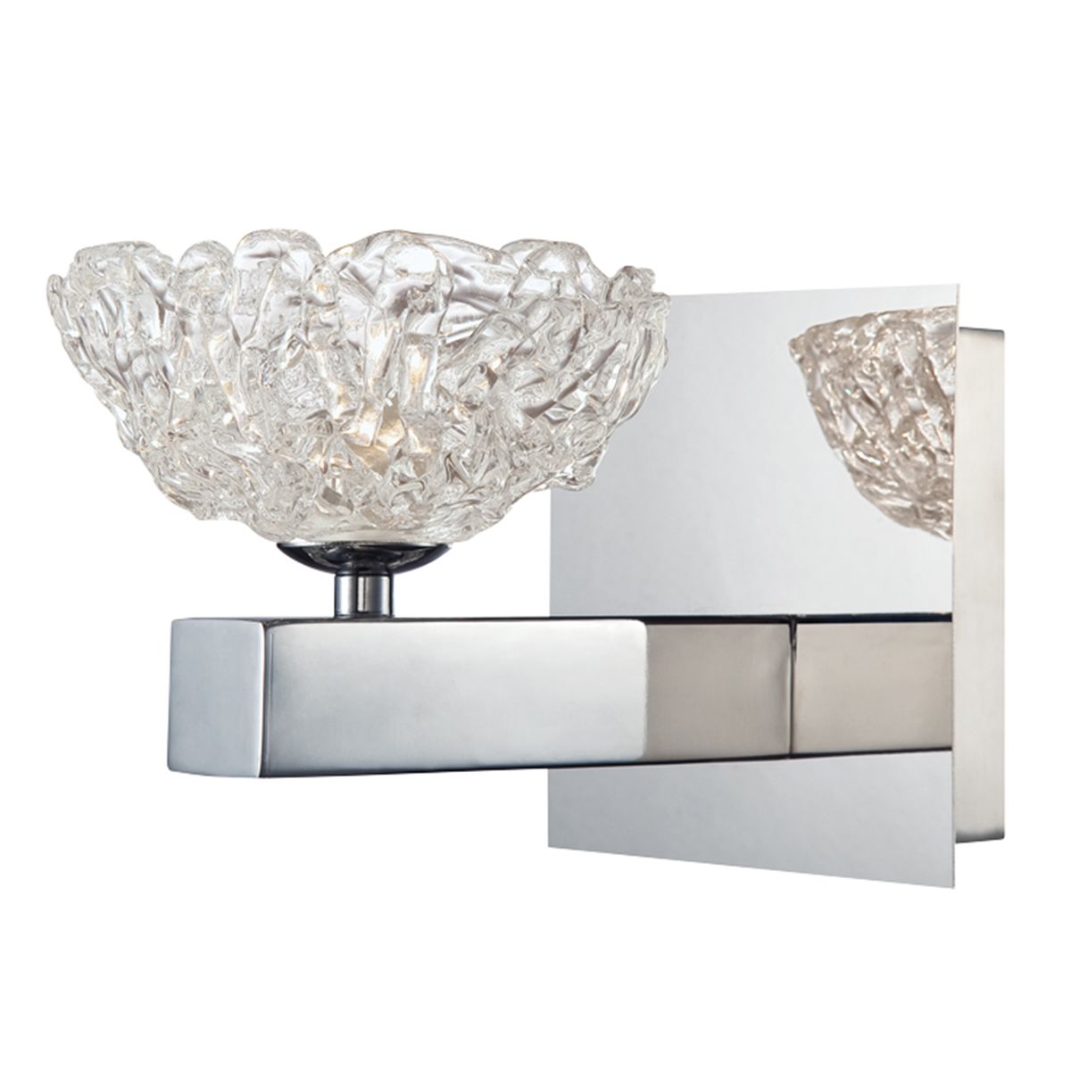 Caramico 8 in. Armed Sconce Chrome finish
