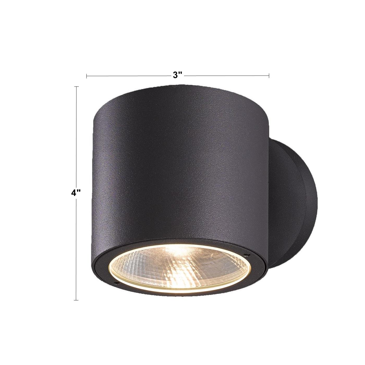 Volume 4 In 1 Light LED Outdoor Cylinder Wall Light 3000K Gray Finish