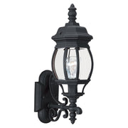 Wynfield 20" Outdoor Wall Lantern, Black Finish with Clear Glass - Bees Lighting