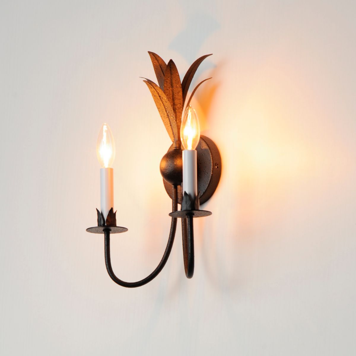 Paloma 16 in. 2 Lights Armed Sconce Black Finish - Bees Lighting