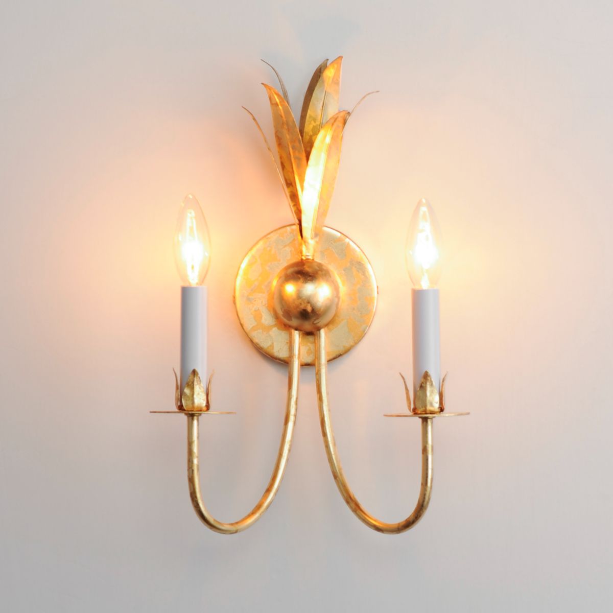 Paloma 16 in. 2 Lights Armed Sconce Gold finish - Bees Lighting