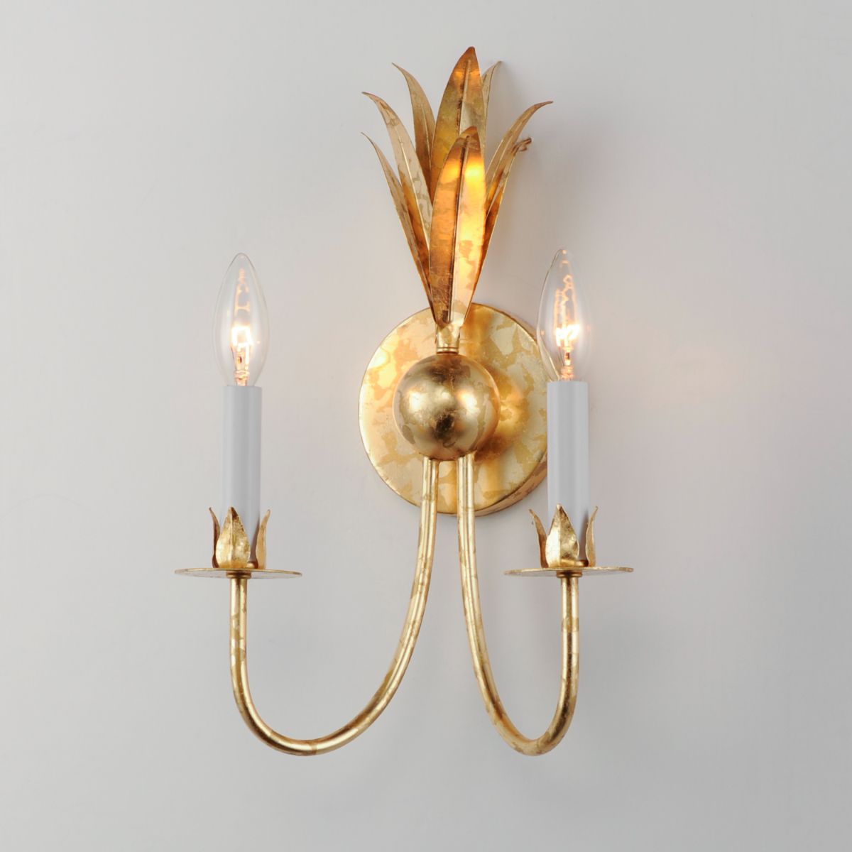 Paloma 16 in. 2 Lights Armed Sconce Gold finish - Bees Lighting